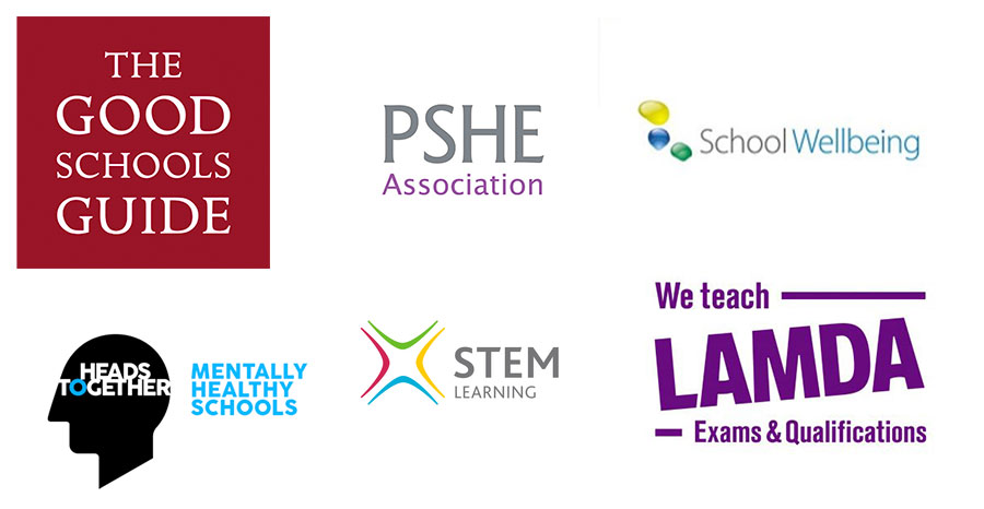 Good Schools Guide, PSHE Association, School Wellbeing, Heads Together, STEM Learning, LAMDA