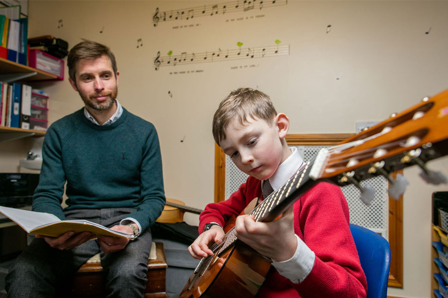 Caversham Pupil learning a musical instrument